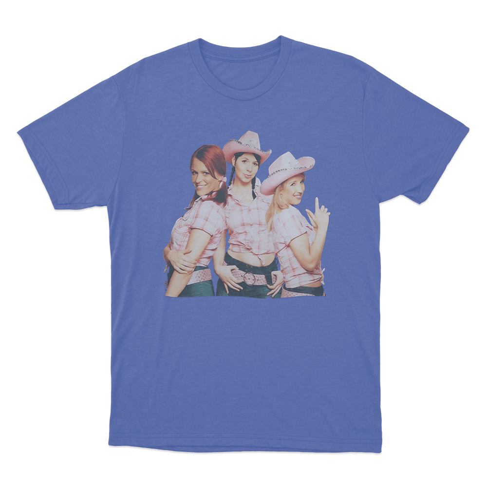 K3 Originals Cowgirl Style Unisex T Shirt Blue K3 Originals Cowgirl Style Unisex T Shirt Blue